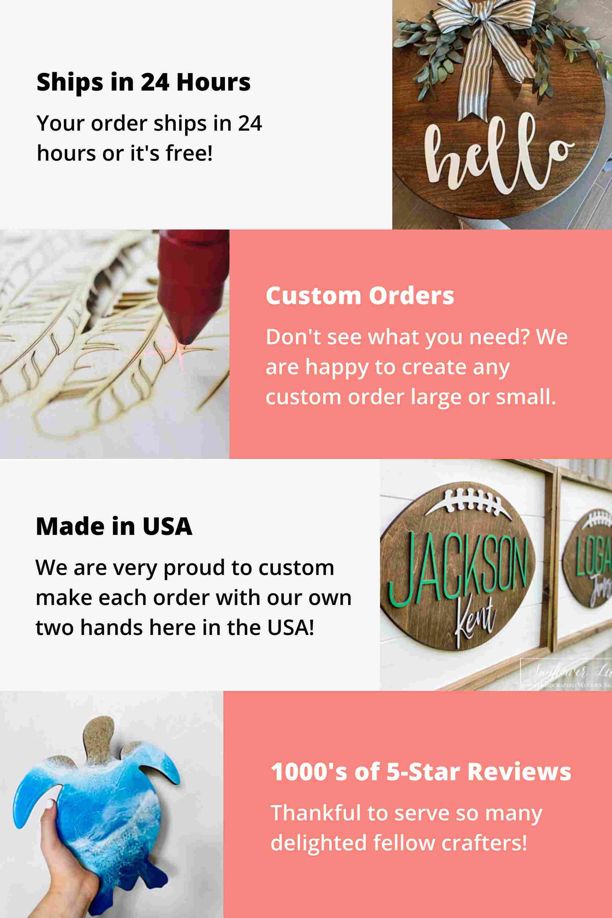 Mother's Day Craft Unfinished Wood Cutout "I Heart Mom" Round Circle DIY handmade Gift